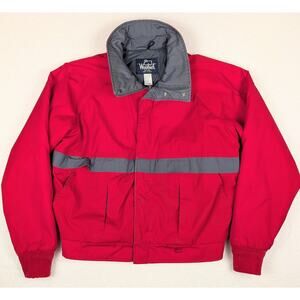 Vintage 80's Woolrich Insulated Jacket Mens Large USA Made Red Outdoor Winter